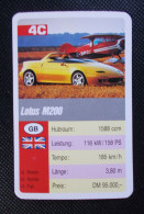 Trading Cards - ( 6 X 9,2 Cm ) 1993 - Cars / Voiture - Lotus M200 - Grande Bretagne - N°4C - Moteurs