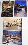 Lot Of 9 Different Frank Lloyd Wright Fallingwater Interior And Exterior CPM 4x6 Postcareds Not Posted EX-NM - Collections & Lots