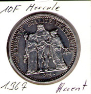 France. 10 Francs Hercule 1967 Avec Accent - 10 Francs