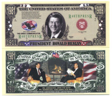 USA - FANTASY NOTE - RONALD  REAGAN  MEETING  GORBACHEV  - UNC - Autres & Non Classés