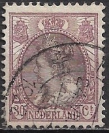 Plaatfout Kroon Op 3 Plaatsen Gebroken In 1919 30 Cent Violet / Bruin Kon. Wilhelmina NVPH 72 PM 23 - Errors & Oddities