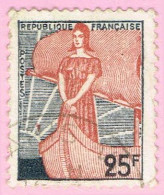 France, N° 1216 Obl. - Marianne à La Nef - 1959-1960 Maríanne à La Nef