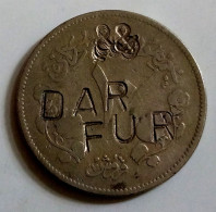 Darfur Sultanate ( Sudan) . Very Rare Overstrick Of Darfur On Sudanese 10 Milliemes Coin 1956 , Gomaa - Soudan