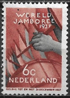 Plaatfout Verdikte N Van Nederland In 1937 Wereld Jamboree Scouts NVPH 294 PM 2 (*) - Plaatfouten En Curiosa