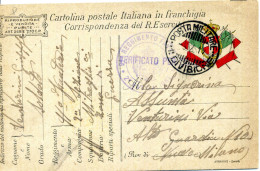 Franchigia, 1917 Posta Militare, 1° Divisione, 94° Regg. Fanteria, 2° Battaglione, 2° Sezione Mitragliatrici, Milano - Franchise