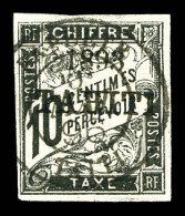 Taxe N°19, 10c Noir, Tirage 200 Exemplaires. SUP (signé Calves/certificat)  Qualité: O  Cote: 720 Euros - Used Stamps