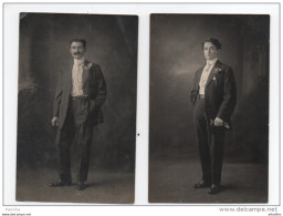 San Francisco.Hommes Eleguants. 2 Cartes Photo A.Bene 2128 Fillmore Street. - San Francisco