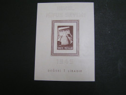 TURKEY 1945 Blok No 3t MNH - Unused Stamps