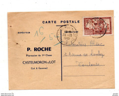 Castelmoron.  Pharmacie  Louis P.Roche.  Carte Postale Commerciale. - Castelmoron