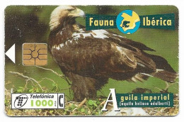 Spain Fauna Ibérica, ÁGUILA IMPERIAL, Used Chip Phone Card # B-050  Shows Some Wear - Adler & Greifvögel