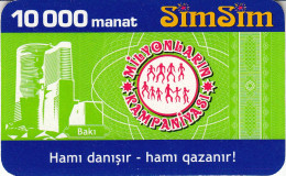 Azerbaijan GSM Prepaid - Azercell SIMSIM 10000  Manat - Azerbaigian