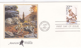 États-Unis FDC 1987 1754 Loups - 1981-1990