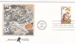 États-Unis FDC 1987 1729 Écureuil Rayé Tamia - 1981-1990