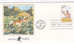 États-Unis FDC 1987 1745 Antilopes - 1981-1990