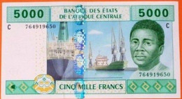 Central Africa Chad 5000 Francs 2002 Pick UNC - Chad