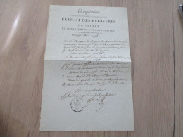 Pièce Signée 11/05/1808 Hautes Alpes Veynes Démission Et Retrait Officiers Municipaux - Historical Documents