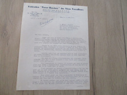 Pièce Signée Bergeron Secrétaire Sur Lettre à En Tête Fédération Force Ouvrière 08/08/1961 Affaires Politiques - Historical Documents