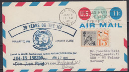 USA  Antarctic Development Squadron VXE-6 From McMurdo To Don Juan Pond JAN 17 1975  (58807) - Polar Flights