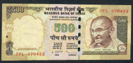 INDIA P106b1  500 RUPEES 2012 NO LETTER SIGNATURE 20 #7FL   VF NO P.h. - Indien