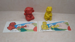 1995 Ferrero - Kinder Surprise - K95 31 & 32 - Animal Crayons - Complete Set + 2 BPZ's - Monoblocs