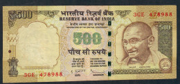 INDIA P106c2  500 RUPEES 2013 LETTER  E SIGNATURE 20 #3GE   AVF - Inde