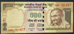 INDIA P106g2  500 RUPEES 2015 LETTER  E SIGNATURE 21 #2BB   AVF - Inde
