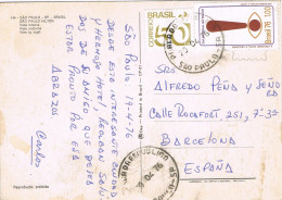 50285. Postal Aerea SAO PAULO (Brasil) 1976. Vista Sao Paulo HILTON Hotel - Lettres & Documents