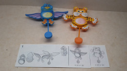 1997 Ferrero - Kinder Surprise - K97 30 & 31 - Bird & Tiger - Complete Set + 2 BPZ's - Monoblocs