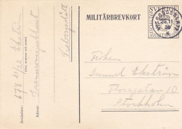 FREE OF CHARGE MILITARY FIELD POST PC STATIONERY, ENTIER POSTAL, 1939, SWEDEN - Militari