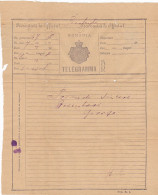 TELEGRAPH, TELEGRAME SENT FROM BISTRITA, ABOUT 1890, ROMANIA - Telegraaf