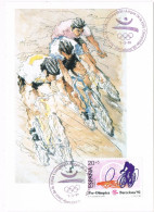 50291. Tarjeta Maxima BARCELONA 1989. Olimpiada Juegos, Pre Olimpica, Tema CICLISMO - Tarjetas Máxima