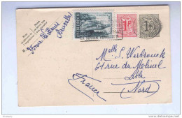 Entier Postal Lion +  Divers TP , Dont 777 Chèvremont BXL Nord  Vers Lille  --  B2/318 - Cartes Postales 1951-..