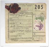 Bulletin De Colis Postal Cachet De Gare AUVELAIS 1961 - Sceau De Cire Pour Un Assuré  --  B2/233 - Other & Unclassified