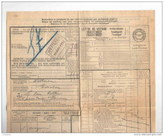 Lettre De Voiture Cachet De Gare WETTEREN 1931 Vers ESSCHEN - Emploi TARDIF Du Grand Rectangle   --  B2/218 - Other & Unclassified