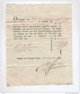 Document RECU CORTRYK 1794 - Ontvangstbewijs Van DUBOIS Eigendom Impositie - Signé Coppieters  --  B6/032 - 1794-1814 (French Period)