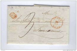 Lettre Précurseur En SR DISON 1842 Vers FRANCOMONT (VERVIERS) - Port Encre 3 Décimes --  B6/051 - 1830-1849 (Belgique Indépendante)