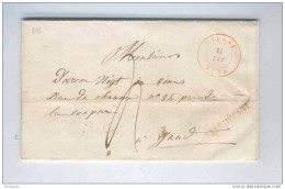 Lettre Précurseur BOUSSU 1846 Vers GAND - Port Encre 4 Décimes - Signé Veuve Robette  --  B6/047 - 1830-1849 (Belgique Indépendante)