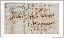 Lettre Précurseur LIEGE 1847 Vers MEURSAULT -  Marque Verte B 4 R De L'Ambulant Du MIDI --  B5/673 - 1830-1849 (Belgique Indépendante)