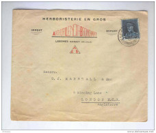 Lettre Képi Cachet Touristique LESSINES 1932 Vers Londres - Entete Herboristerie Arthur Lenoir --  B5/431 - 1931-1934 Chepi