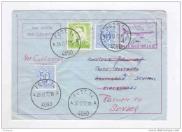 Aérogramme 4 F + TP Baudouin Lunettes  Postes Militaires POST 14 4090 En 1972 Vers NL Et RETOUR  - TARIF 8 F  --  14/788 - Storia Postale