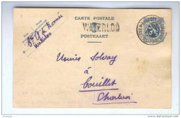 Entier Postal Lion Héraldique BRUXELLES Midi 1935 - Griffe D'Origine WATERLOO - Expéd. Vicomte De Romnée  --  B4/451 - Langstempel