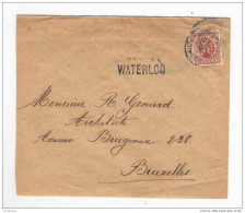 Lettre TP Lion Héraldique BRUXELLES Midi 1931 - Griffe D'Origine WATERLOO - Cachet Degand , Entrepreneur --  B4/453 - Griffes Linéaires