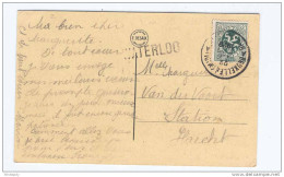 Carte-Vue Sanatorium De LA HULPE TP Lion Héraldique BRUXELLES Midi 1929 - Griffe D'Origine WATERLOO  --  B4/452 - Langstempel