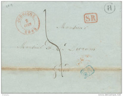 Lettre Précurseur JODOIGNE 1842 Vers GAND - Boite Rurale H De JAUCHE  --  UU035 - Correo Rural