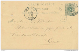 Entier Postal Lion Couché LANDEGEM 1894 -  Boite Urbaine HG  -  B9/408 - Rural Post