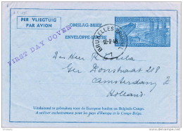 AEROGRAMME No 1 BRUXELLES 18-2-48 Vers AMSTERDAM NL - First Day Cover  -- B9/036 - Aérogrammes