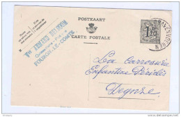 Entier Postal Lion Héraldique S' GRAVENVOEREN 1954 -  Cachet Privé Quincaillerie Vve Belboom à FOURON LE COMTE -- B4/545 - Cartes Postales 1951-..