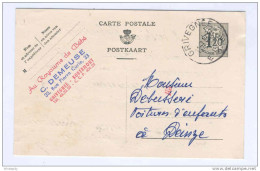 Entier Postal Lion Héraldique GRIVEGNEE 1954 -  Repiquage Au Royaume De Bébé , C. Demeuse à ROBERMONT  -- B4/539 - Cartes Postales 1951-..