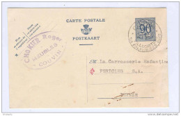 Entier Postal Lion Héraldique COUVIN 1952 - Cachet Privé Meubles Roger Chokier -- B4/533 - Cartes Postales 1951-..