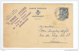 Entier Postal Sceau De L'Etat MOUSCRON 1944 - Cachet Privé Coutellerie Ciseaux Quincaillerie Demaré - Leclercq -- B4/496 - Postkarten 1934-1951